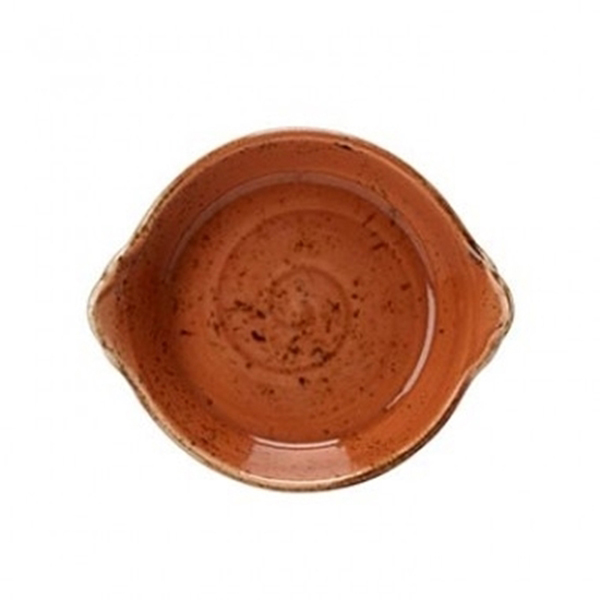 16.5cm Craft Round Eared Dish Terracotta