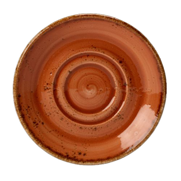 14.5cm Craft Double Well Saucer Terracotta