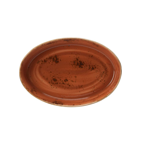 28x19cm Craft Oval Sole Dish Terracotta