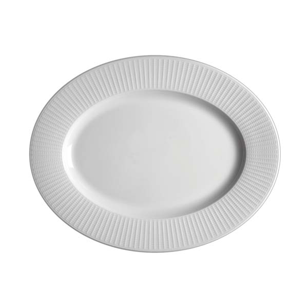 33cm Willow Oval Plate White