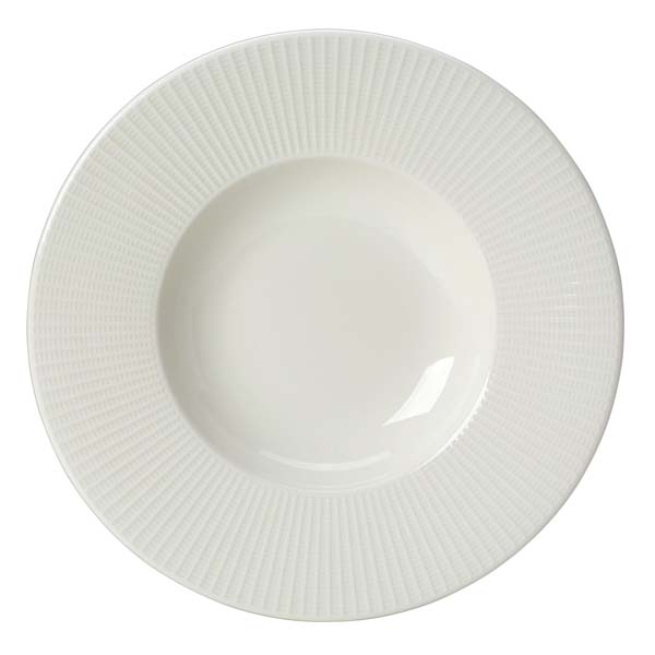 31.5cm Willow Deep Rimmed Bowl White