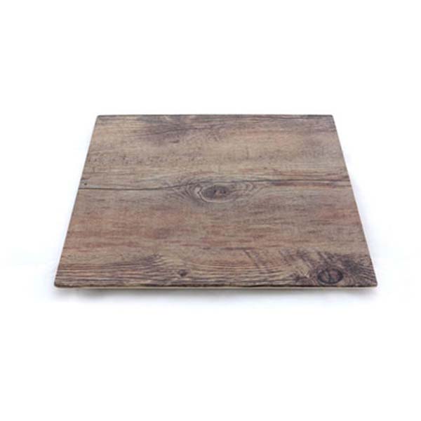 25.4cm Driftwood Melamine Square Platter