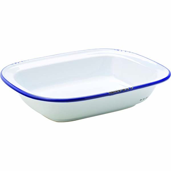 24cm Avebury Pie Dish White/Blue