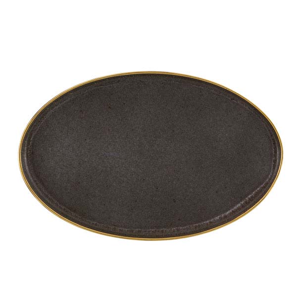 261x406mm Gold Stone Oval Platter Bronze