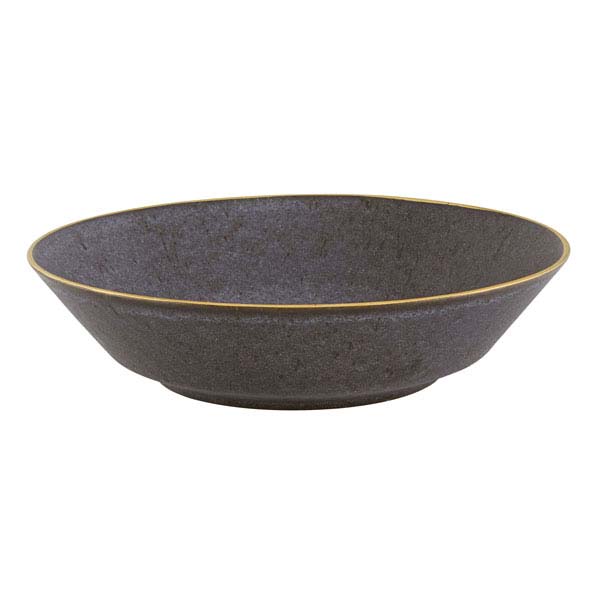 254mm Gold Stone Pasta Plate Bronze