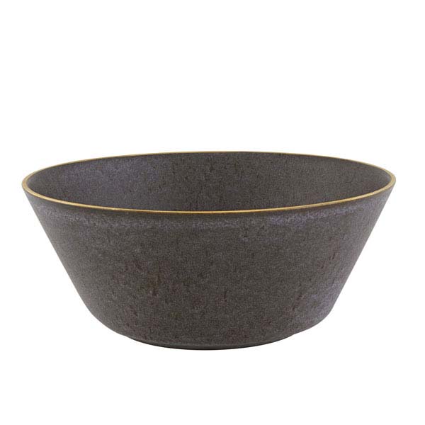 265mm Gold Stone Salad Bowl Bronze