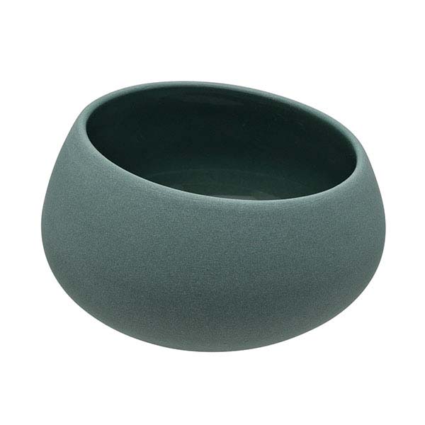 12cm Bahia Slanted Rim Bowl Green Clay