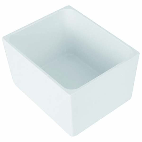 162x130x100mm Square Melamine Crock White