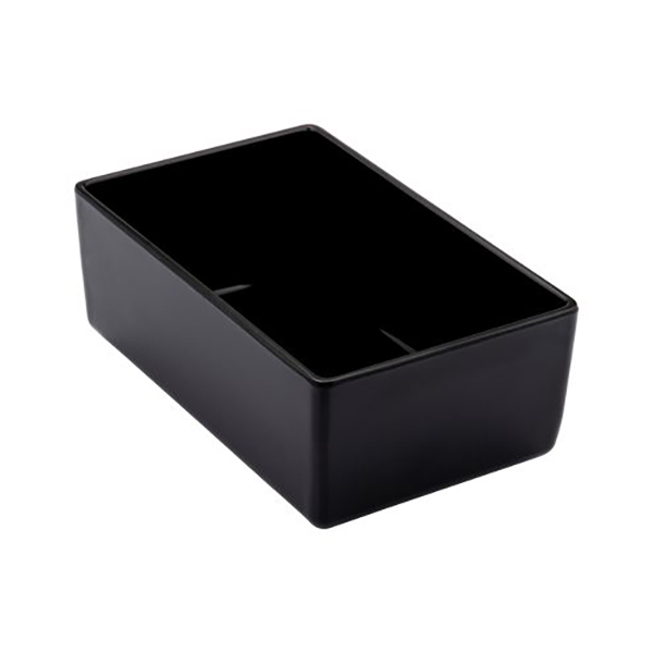 162x260x100mm Melamine Chunky Crock Black