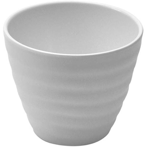 110x90mm Ripple Melamine Pot White