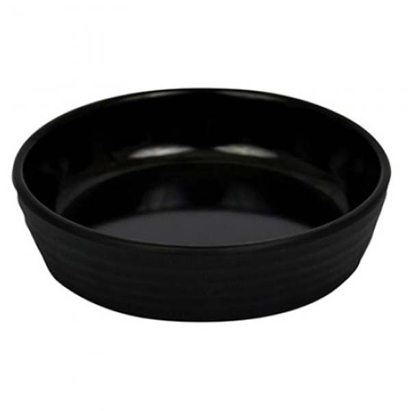 1.3l Ripple Melamine Low Bowl Black