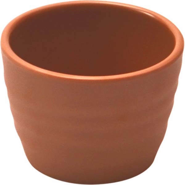 75ml Ripple Melamine Ramekin Terracotta