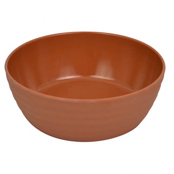 1.3l Ripple Melamine Low Bowl Terracotta