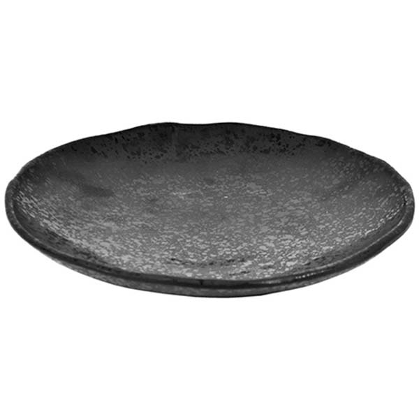 300mm Mineral Melamine Crackle Plate Black