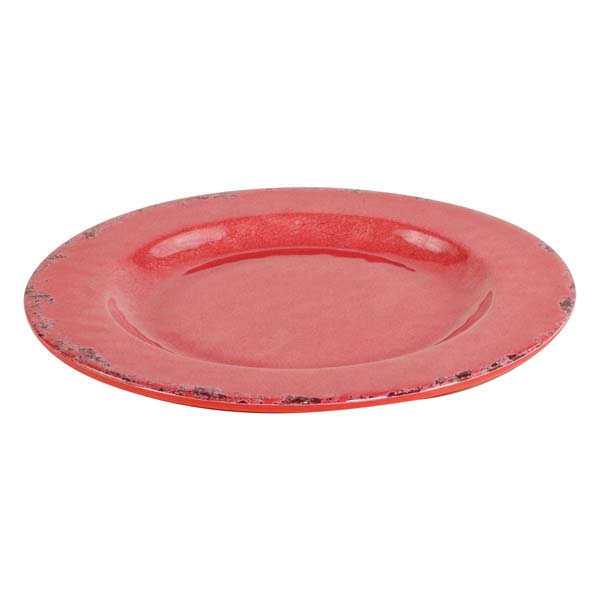 230x230x17mm Casablanca Melamine Plate Red