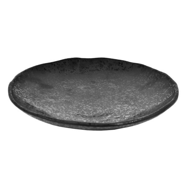 300mm Mineral Melamine Crackle Plate Noir