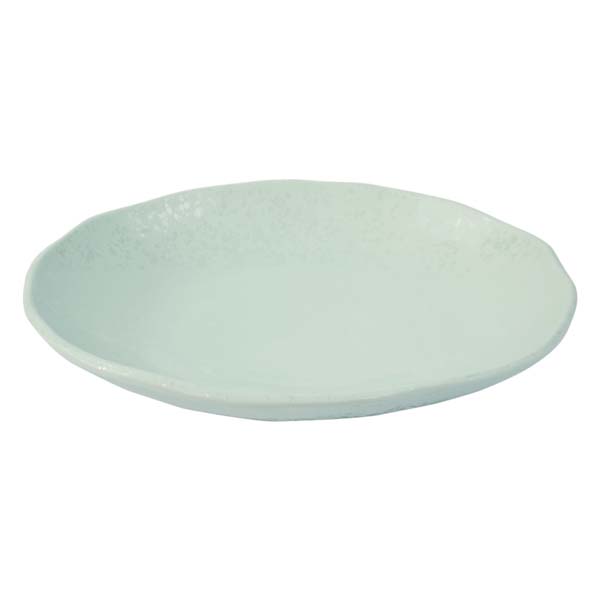 300mm Mineral Melamine Crackle Plate Aqua