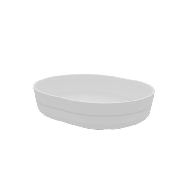 190x149x45mm Hu Melamine Oval Tray White