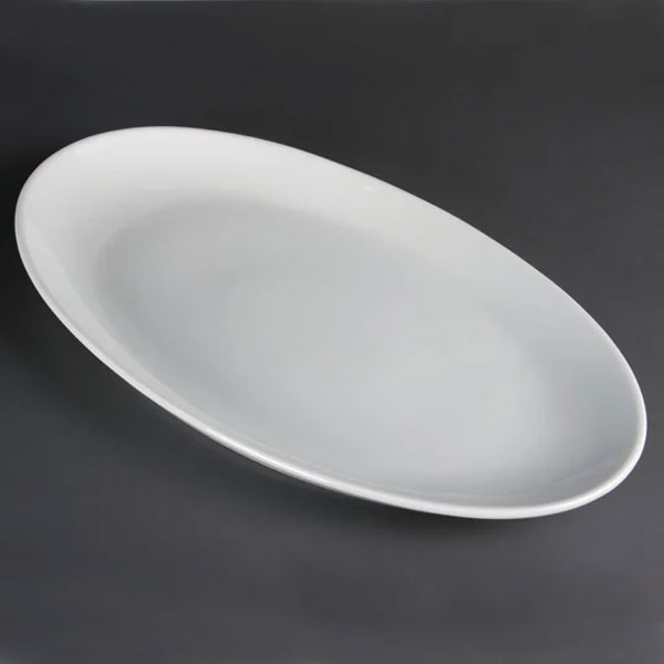 24cm Academy Oval Plate White