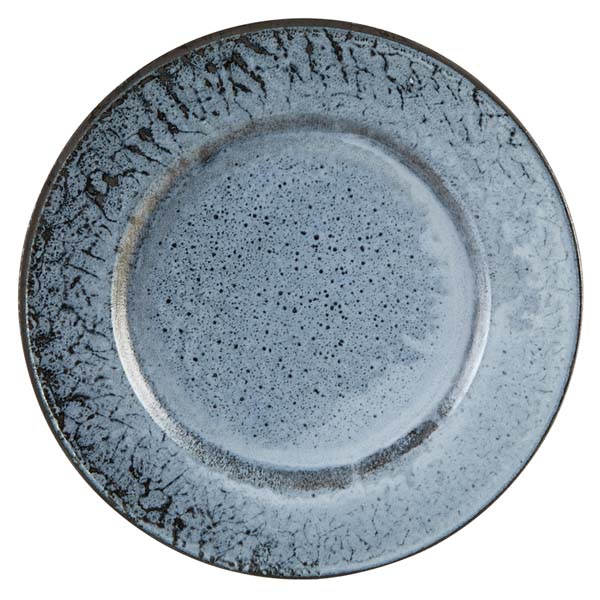 27cm Aura Rimmed Plate Glacier