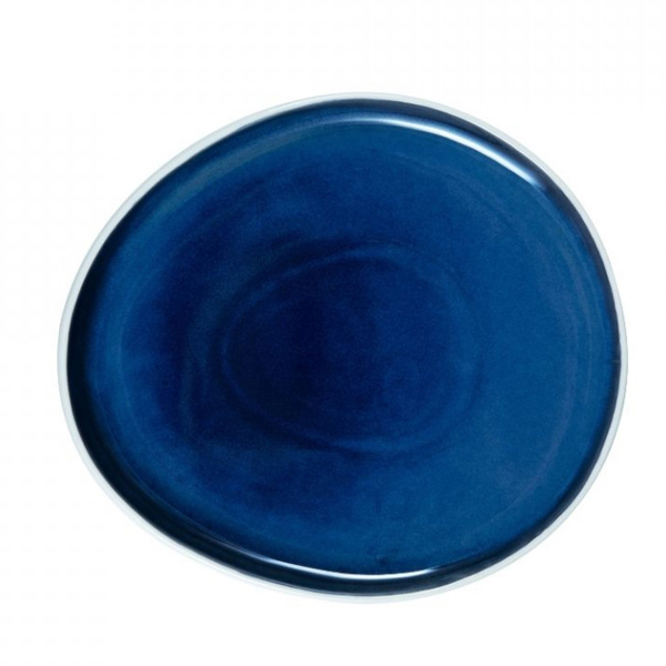 17.5cm Abyssos Plate White & Blue