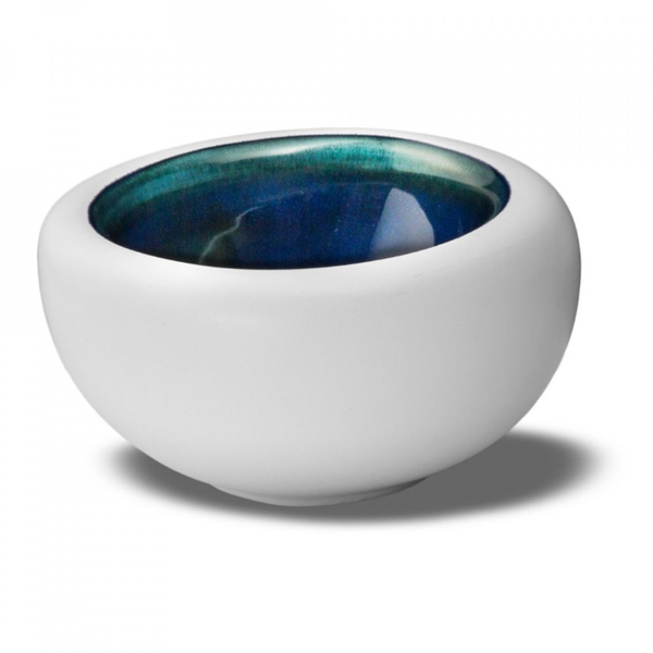 17x15.5x9cm Abyssos Bowl White & Blue