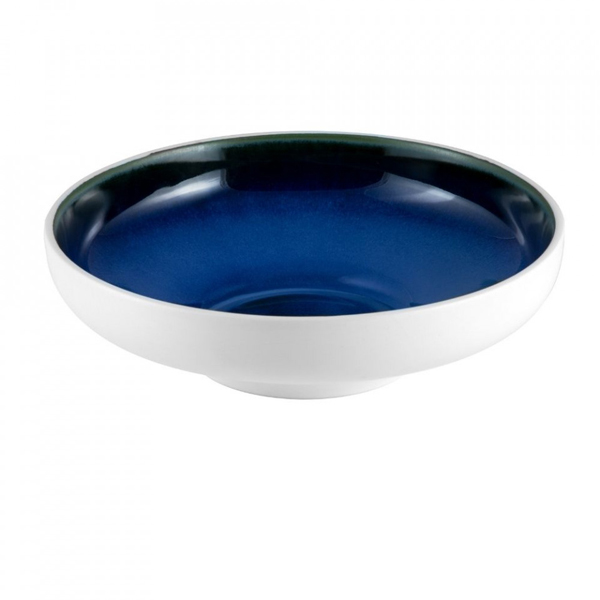 25.5x7cm Abyssos Bowl White & Blue