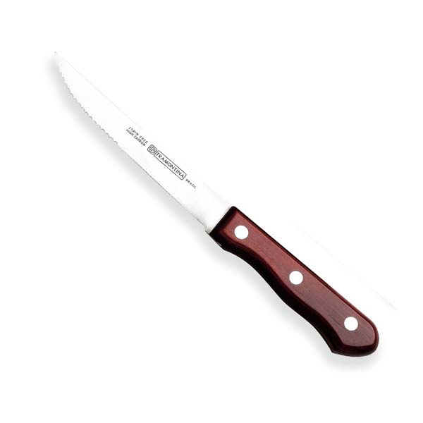 3 Stud Polywood Full Tang Steak Knife Red