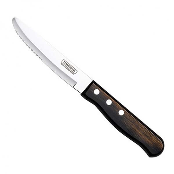 3 Stud Jumbo Polywood Steak Knife Rounded