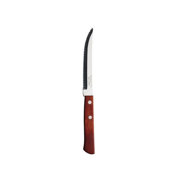 2 Stud Polywood Steak Knife Red