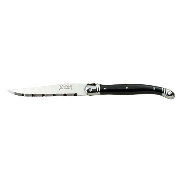 Laguiole Steak Knife Serrated Blade Black