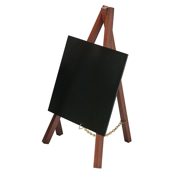 13x15cm Menu Board & Easel Mahogany