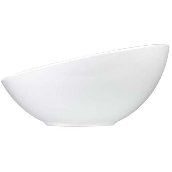 33cm Alchemy Melamine Tilted Bowl White