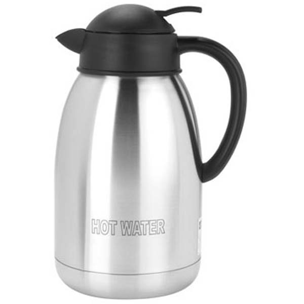 1.2l Vacuum Jug S/Steel Labelled Hot Water