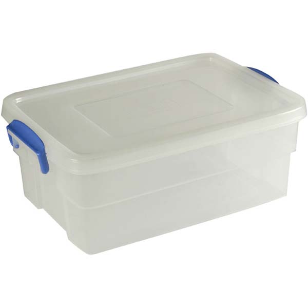 38l Genware Storage Box W/Clip Handles