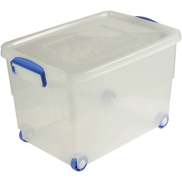 60l Genware Storage Box W/Clip Handles