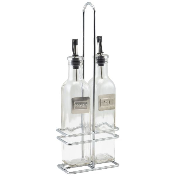 280ml Square Glass Oil & Vinegar Set