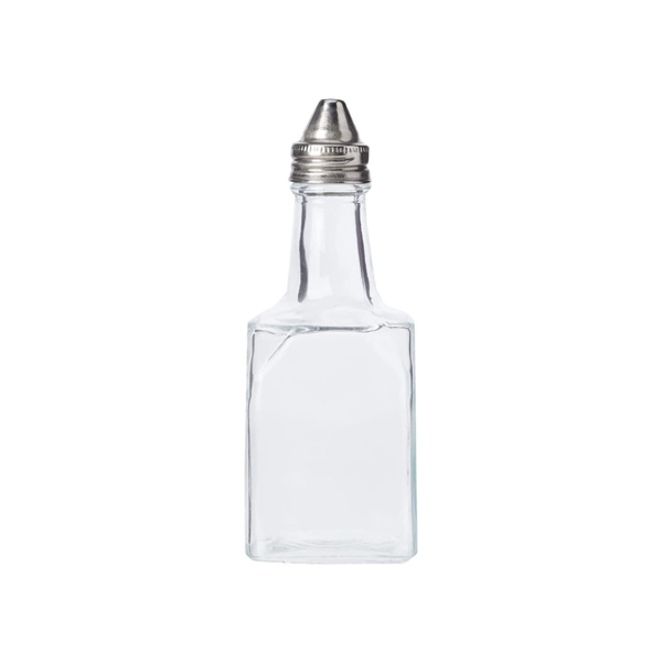 5.5oz Square Glass Oil & Vinegar Bottle