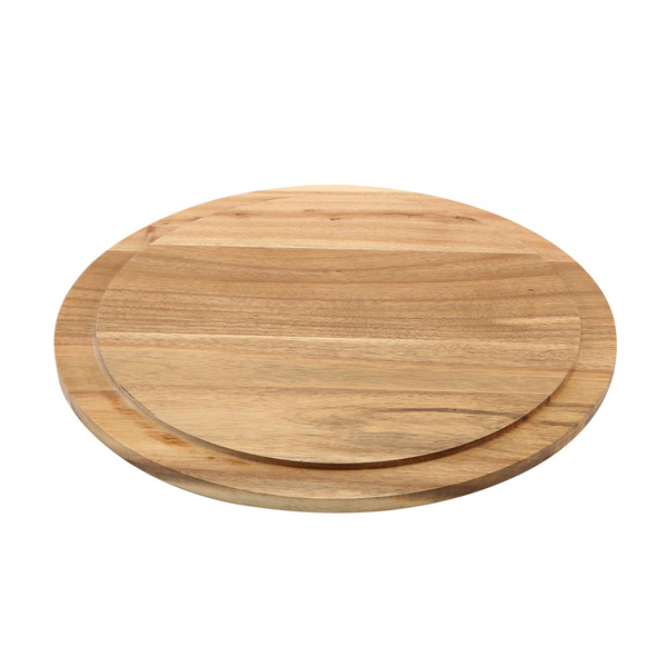 33cm Genware Acacia Round Wood Serving /