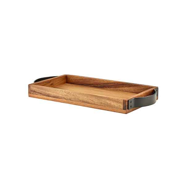 32.5x17.5cm Genware Acacia Wood Serving