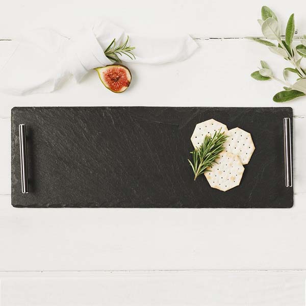 35x25cm Just Slate Serving Tray Plain