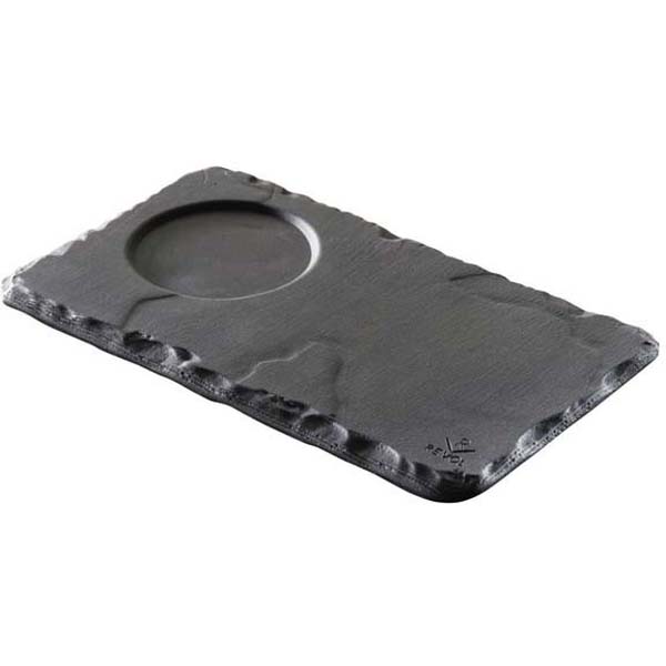 25x12cm Basalt Saucer W/Indent