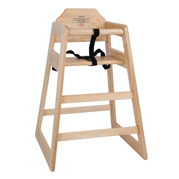 High Chair Wooden Natural Finish