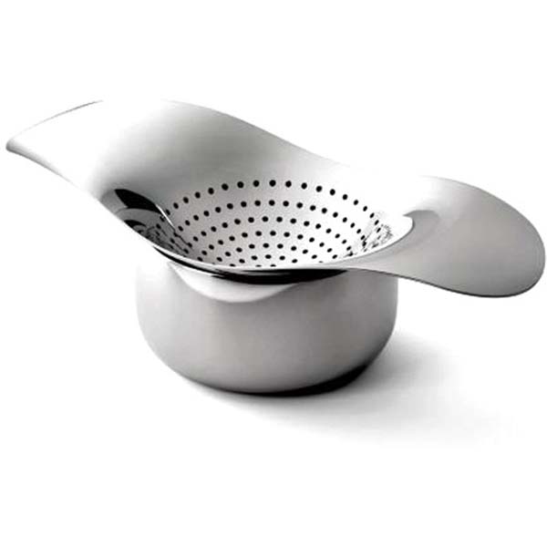 Drift Tea Strainer & Bowl S/Steel