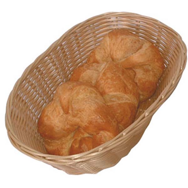 23cm Oval Polypropylene Basket Natural