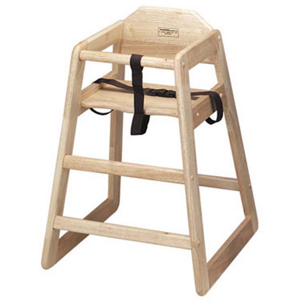 High Chair Assembled Natural