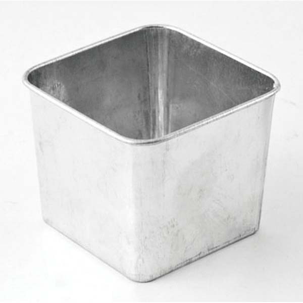 8x7cm Square Serving Tub Galvanised Steel