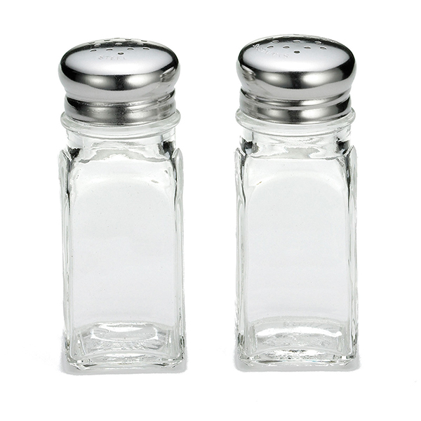 2oz Nostalgic Salt & Pepper Shakers Clear