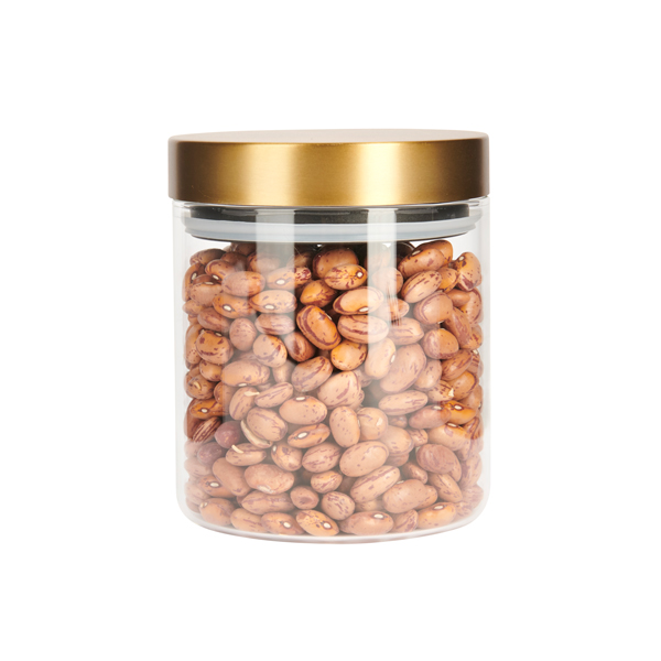 700ml Glass Storage Jar Brass Lid