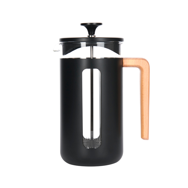 8 Cup Pisa Cafetiere Black Wood Handle